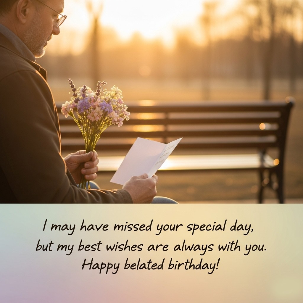 I may have missed your special day, but my best wishes are always with you. Happy belated birthday!